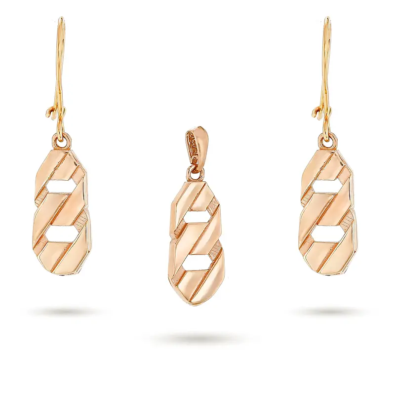 095831769bf865d940d38157c26292d0 نیم ست زنانه طلا کارتیه کد MT۶۹۴ - Image 1