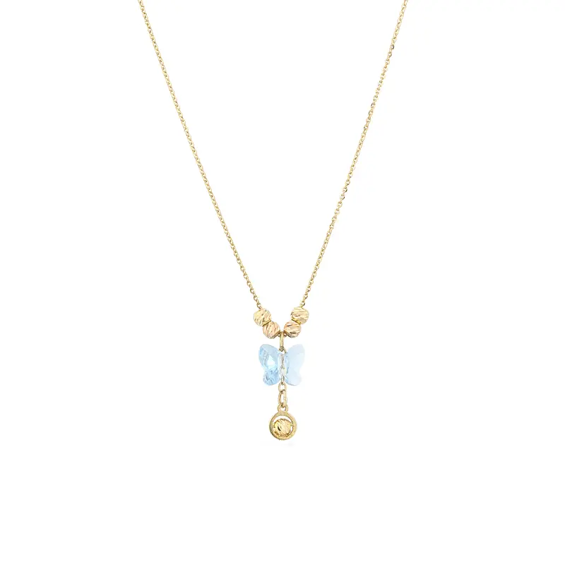 29f106c99c27d03e9a1d568d634552d9 گردنبند طلا زنانه سواروسکی کد MT۸۴ - Image 1