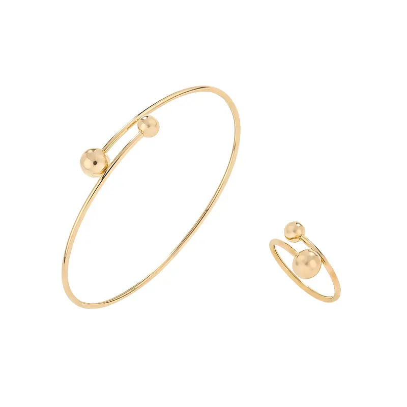 58f72d01ad8feed99345bfb121abbef6 نیم ست طلا زنانه دو سر گوی MT۹۳ - Image 1