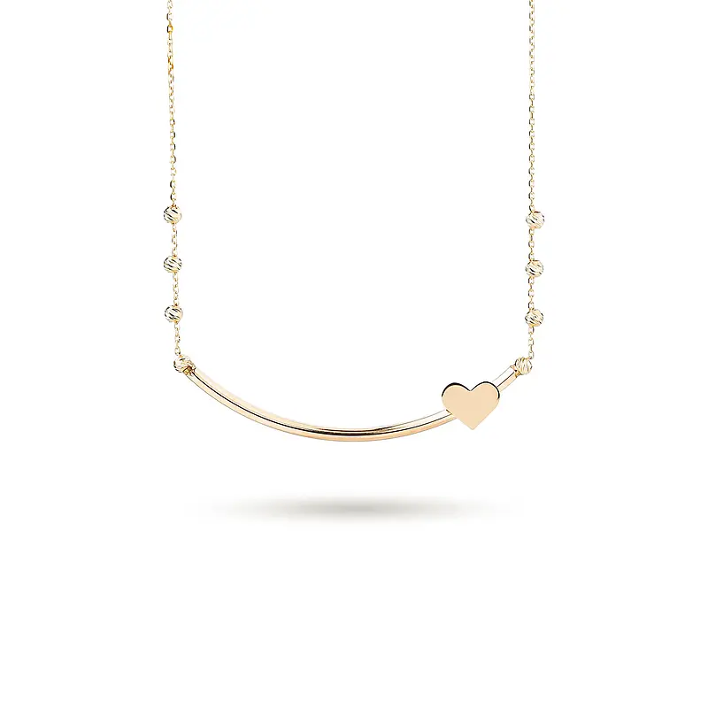 7929681c8ffd831aac275170e46b2d79 گردنبند زنانه طلا طرح قلب کد MT۱۱۰۳ - Image 1