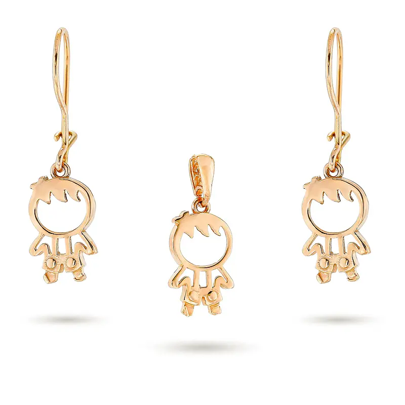 826d860f07e39130f9033fb555a50b95 نیم ست زنانه طلا پسر بچه کد MT۶۹۳ - Image 1