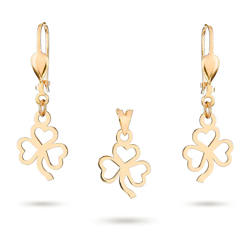 8b9874381abd809bb8f9c6f5a8a78330 نیم ست زنانه طلا گل کد MT۵۵۱ - Image 1