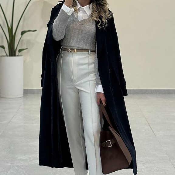 9058ecacdb02198f9bb5387d4a5c5393 ترنچ کت بلند سارینا - Image 1