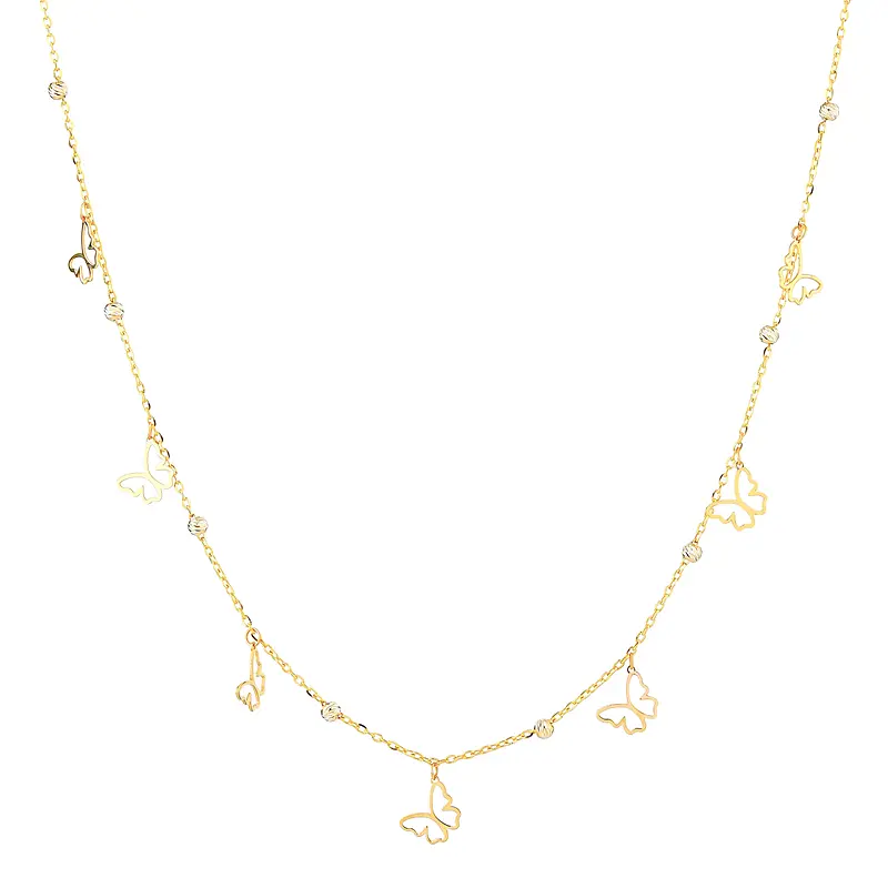 93657c6f790d4fb1eaee287df63b0ba5 گردنبند زنانه طلا طرح پروانه کد MT۱۰۹۷ - Image 1