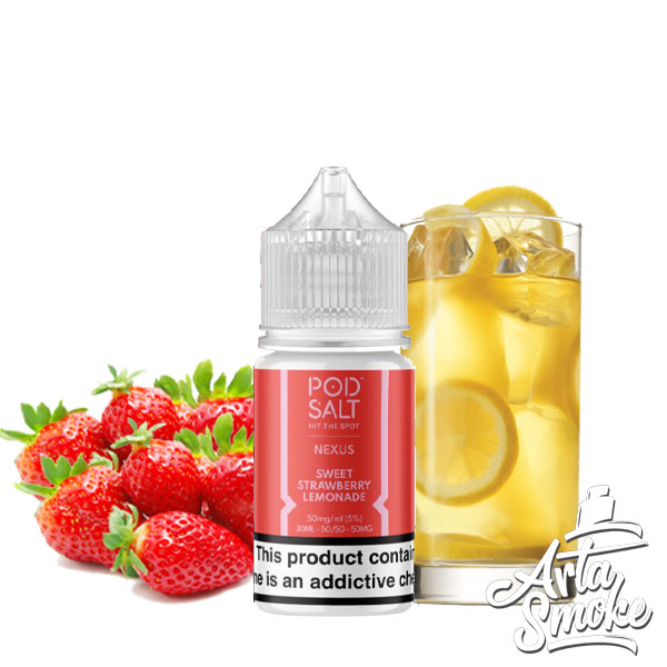POD-SALT-SWEET-STRAWBERRY-LEMONADE-1 سالت لیموناد توت فرنگی پادسالت POD SALT SWEET STRAWBERRY LEMONADE - Image 1