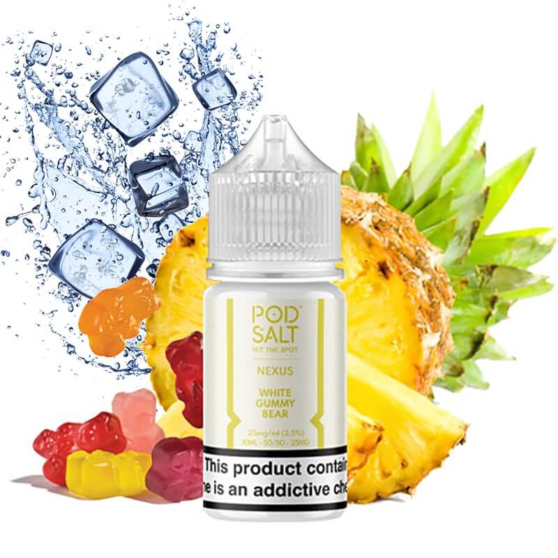 POD-SALT-WHITE-GUMMY-BEAR-30ML-min سالت پاستیل آناناس پادسالت | Pod Salt Gummy Bear - Image 1