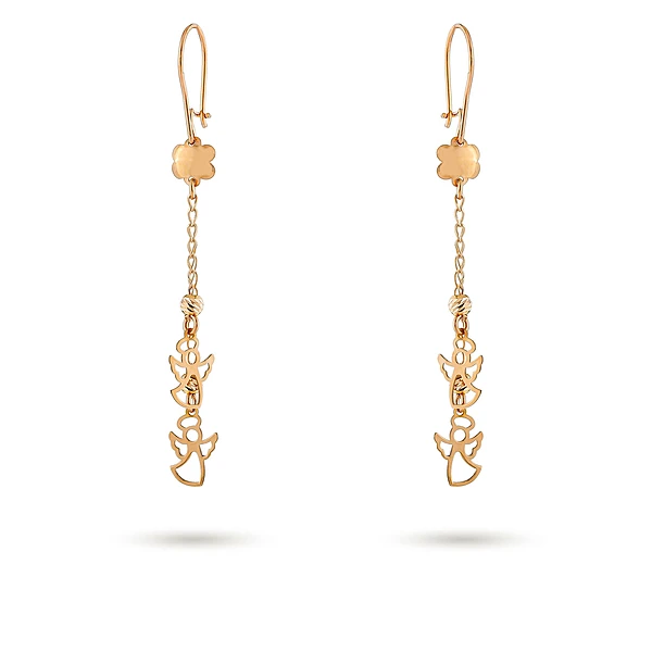 bf8fbbaff2f3f4353e765dacdb3897c8 گوشواره طلا زنانه آویزدار طرح فرشته کد MT۱۰۵۸ - Image 1