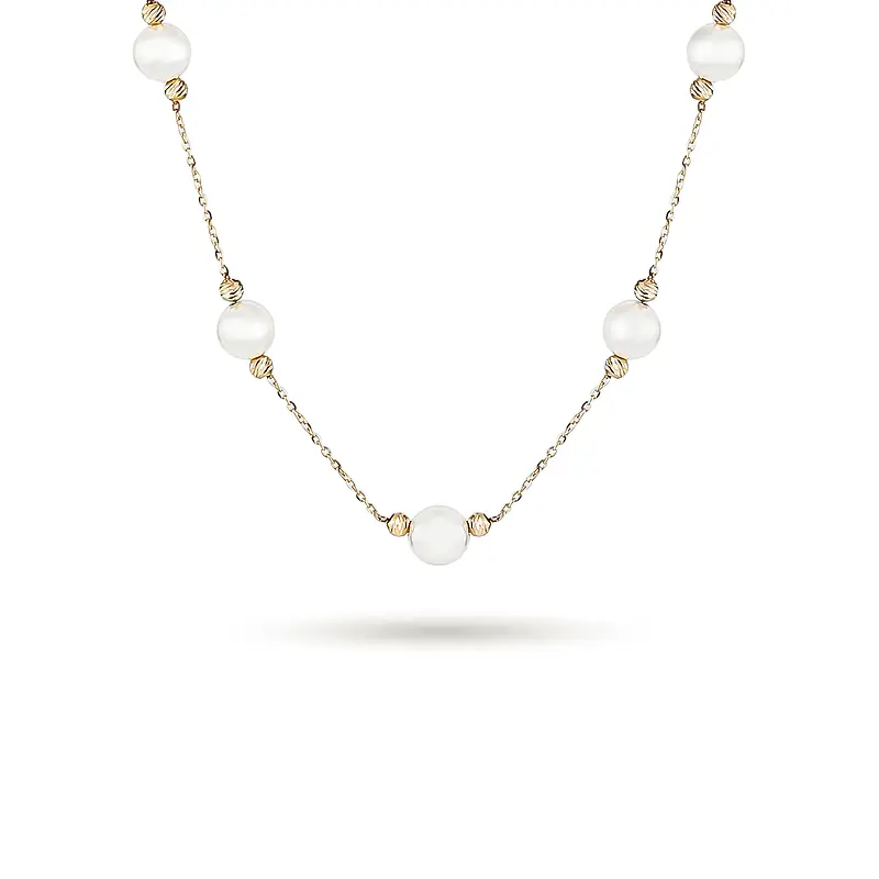 cfe251d94e90305af92de5c3be1e8cf9 گردنبند زنانه طلا طرح مروارید کد MT۱۱۰۶ - Image 1