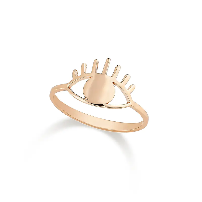 e0624af8de374059af4cab09ba533042 انگشتر طلا زنانه مینیمال چشم کد MT۳۴۸ - Image 1
