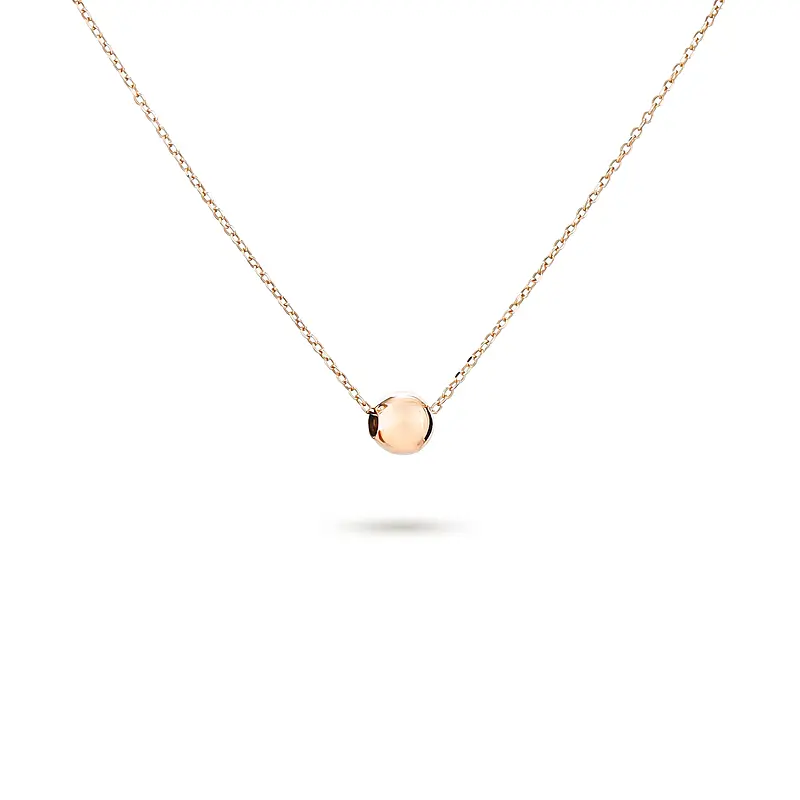 e849e238ed4aacb60db47c8162b9f411 گردنبند طلا زنانه فانتزی گوی کد MT۳۷۷ - Image 1