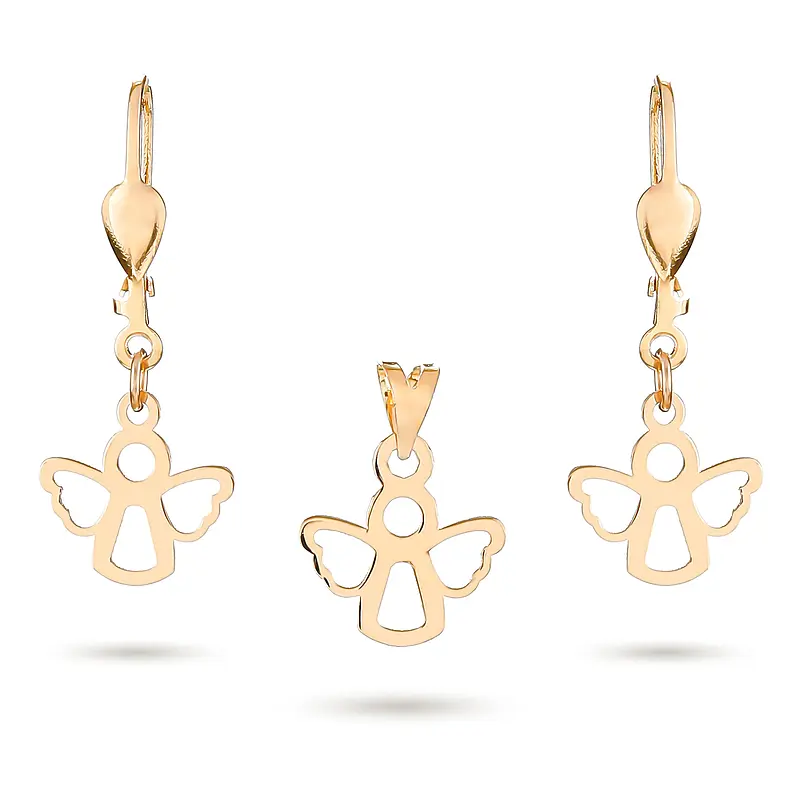 ee00cb0a404bb4874b9a9890576849d1 نیم ست زنانه طلا فرشته کد MT۵۵۰ - Image 1