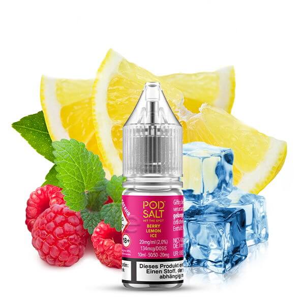 pod-salt-xtra-nikotinsalz-liquid-berry-lemon-ice سالت بری لیمو یخ پاد سالت | Pod Salt Berry Lemon Ice - Image 1